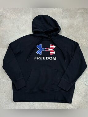 Womens UNDER ARMOUR USA Freedom Hoodie Sweatshirt, sz Medium